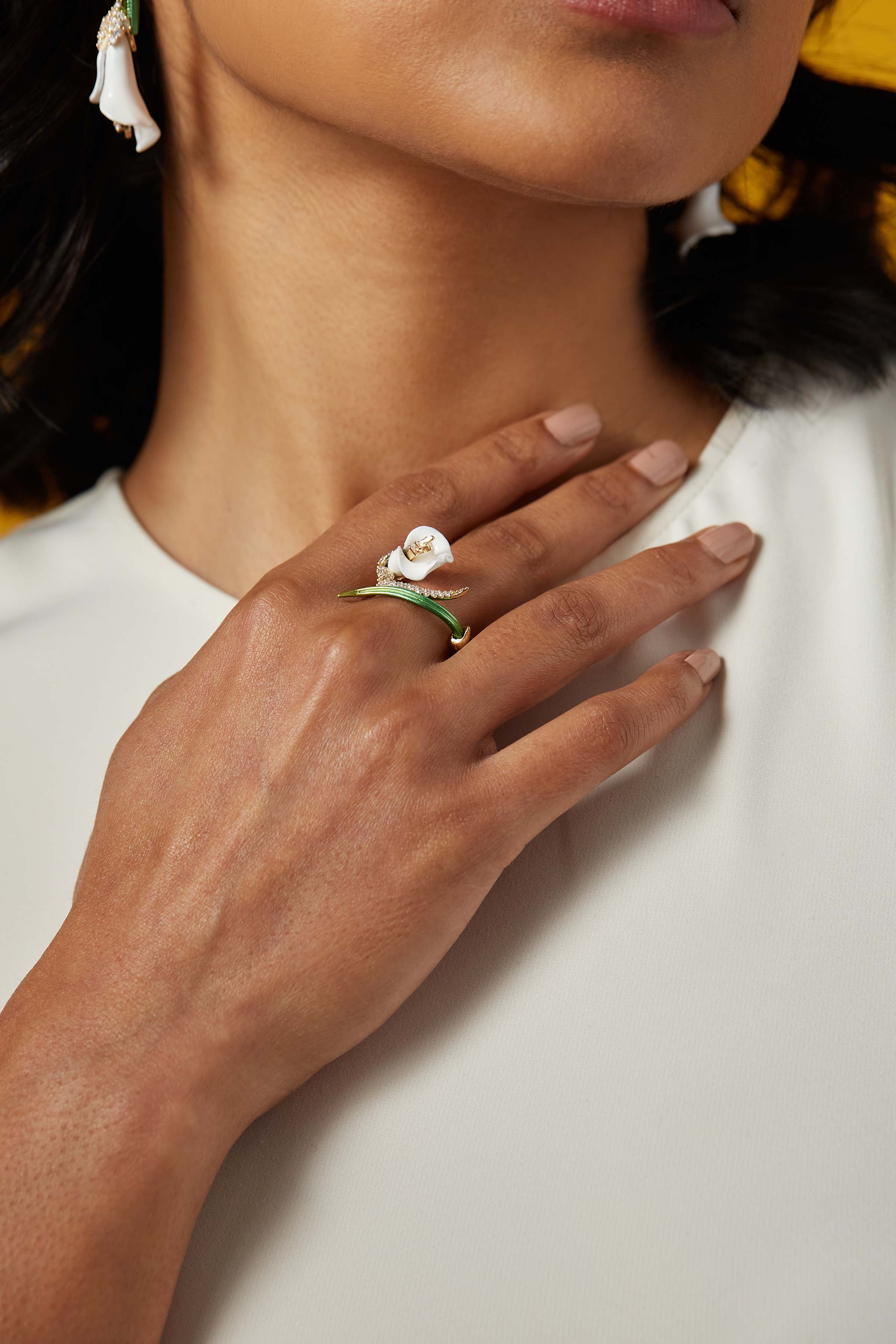 Calla Lily Cocktail Ring