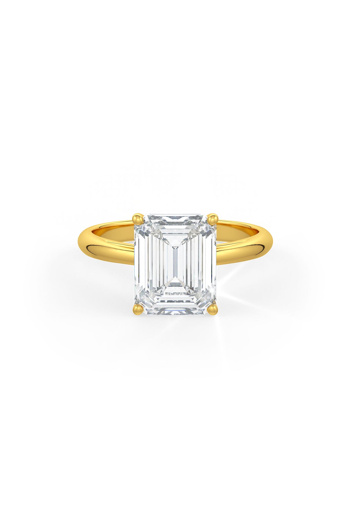 Emerald Cut 8x10mm Solitaire Engagement Ring