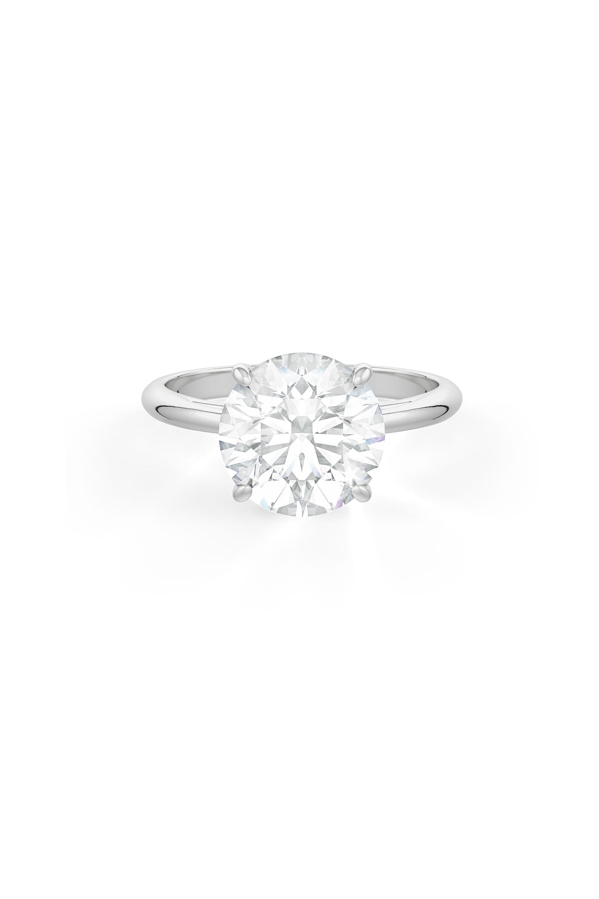 Brilliant Round Shaped 10mm Solitaire Engagement Ring