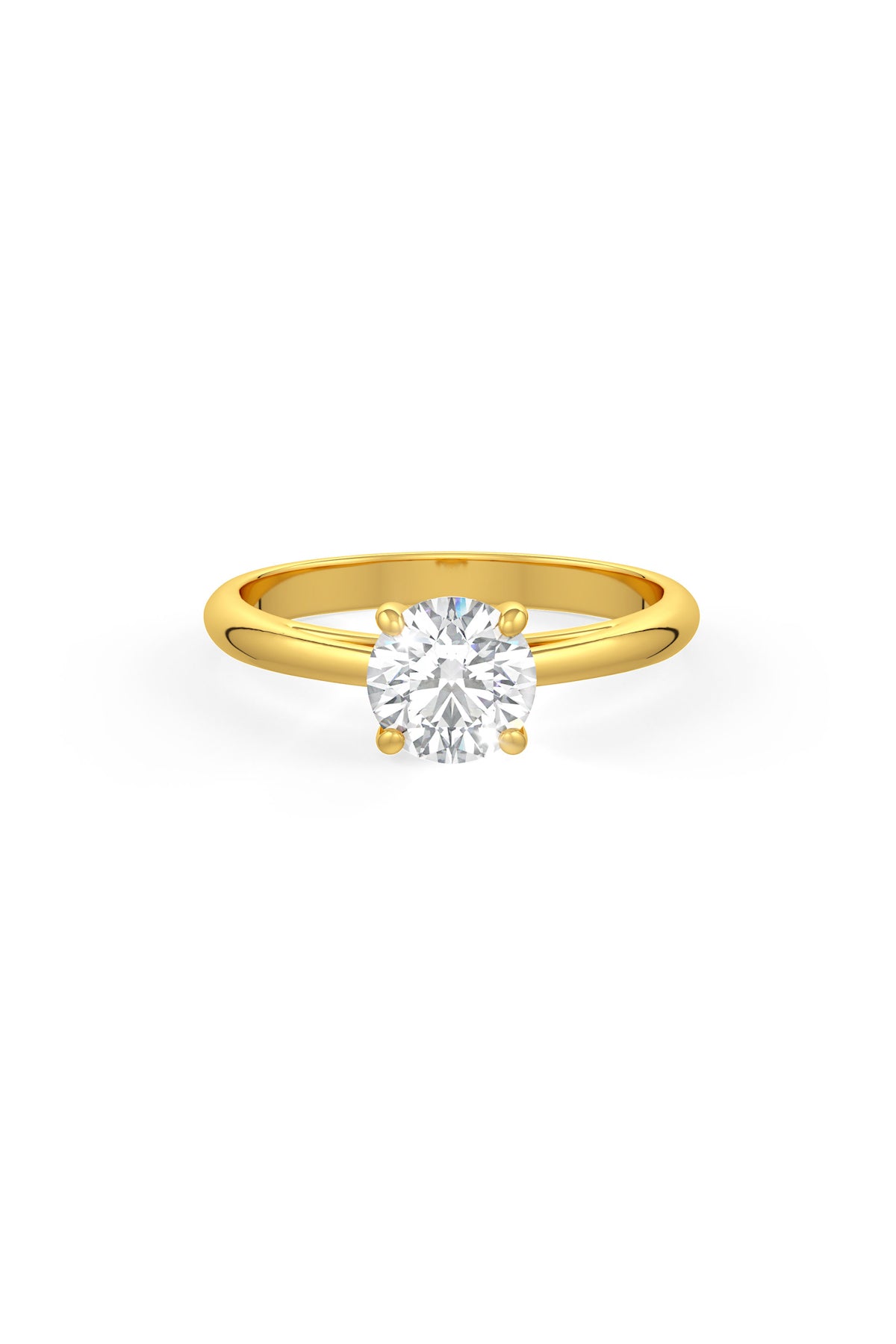 Brilliant Round Shaped 6mm Solitaire Engagement Ring