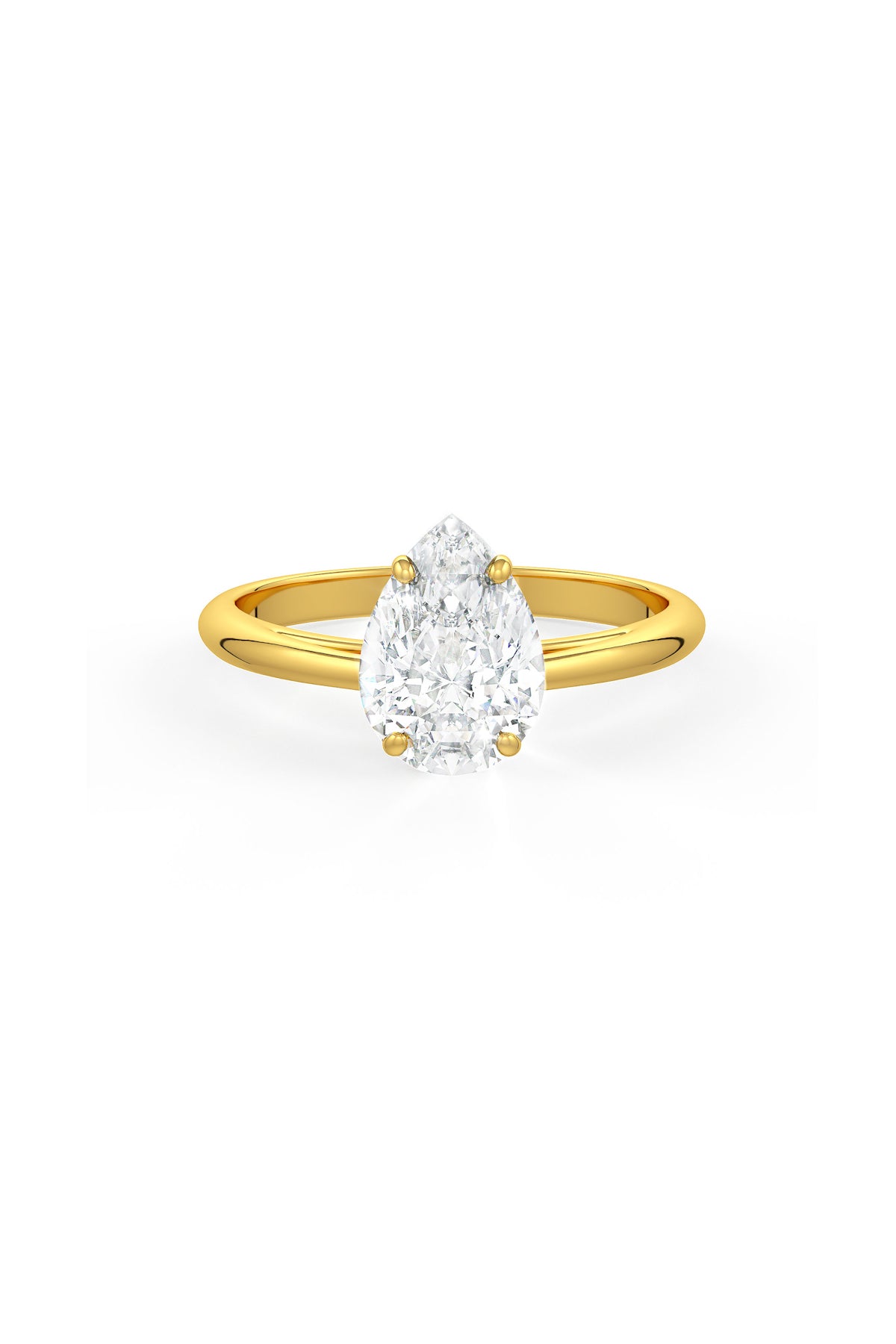 Pear Shaped 8x10mm Solitaire Engagement Ring