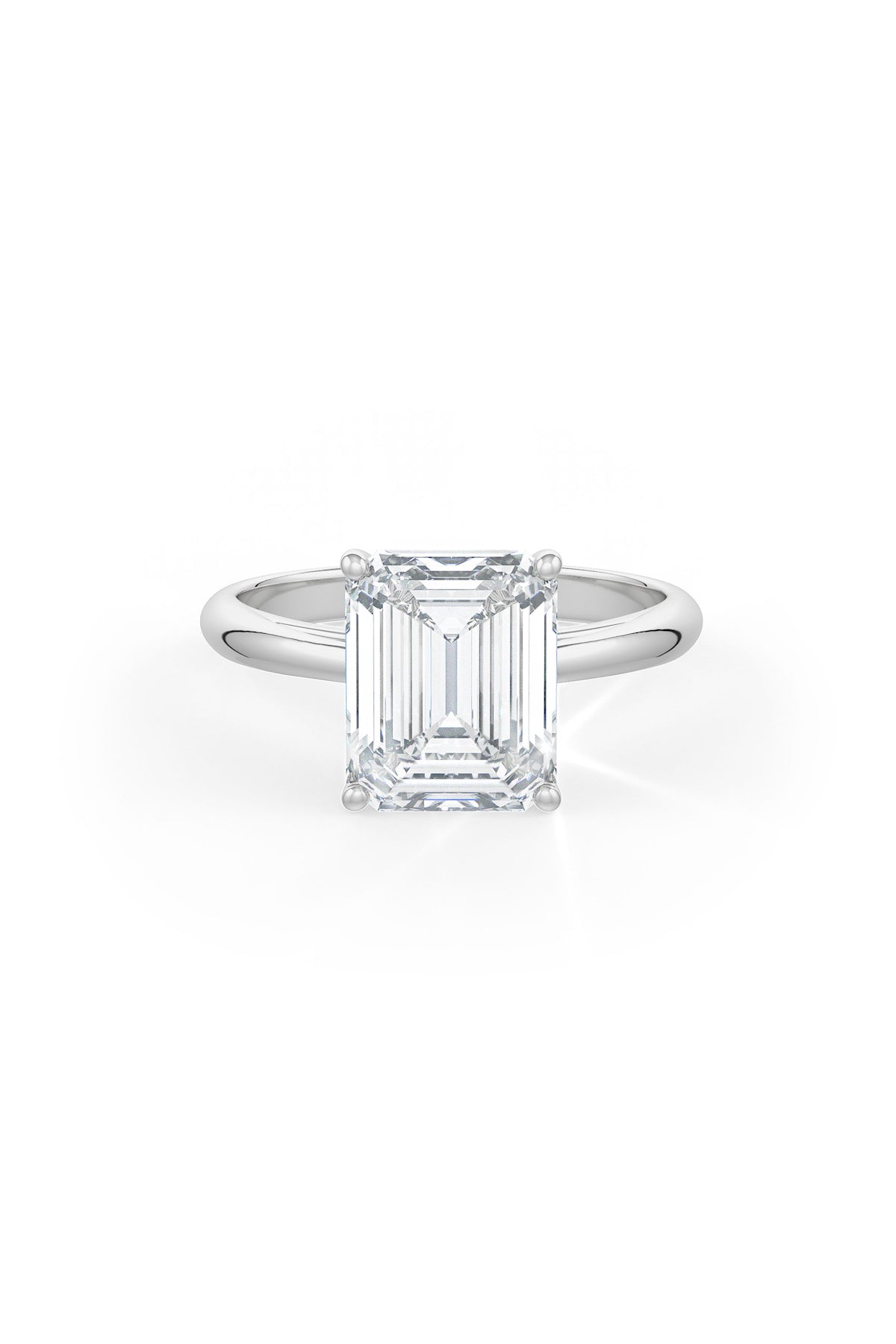 Emerald Cut 8x10mm Solitaire Engagement Ring