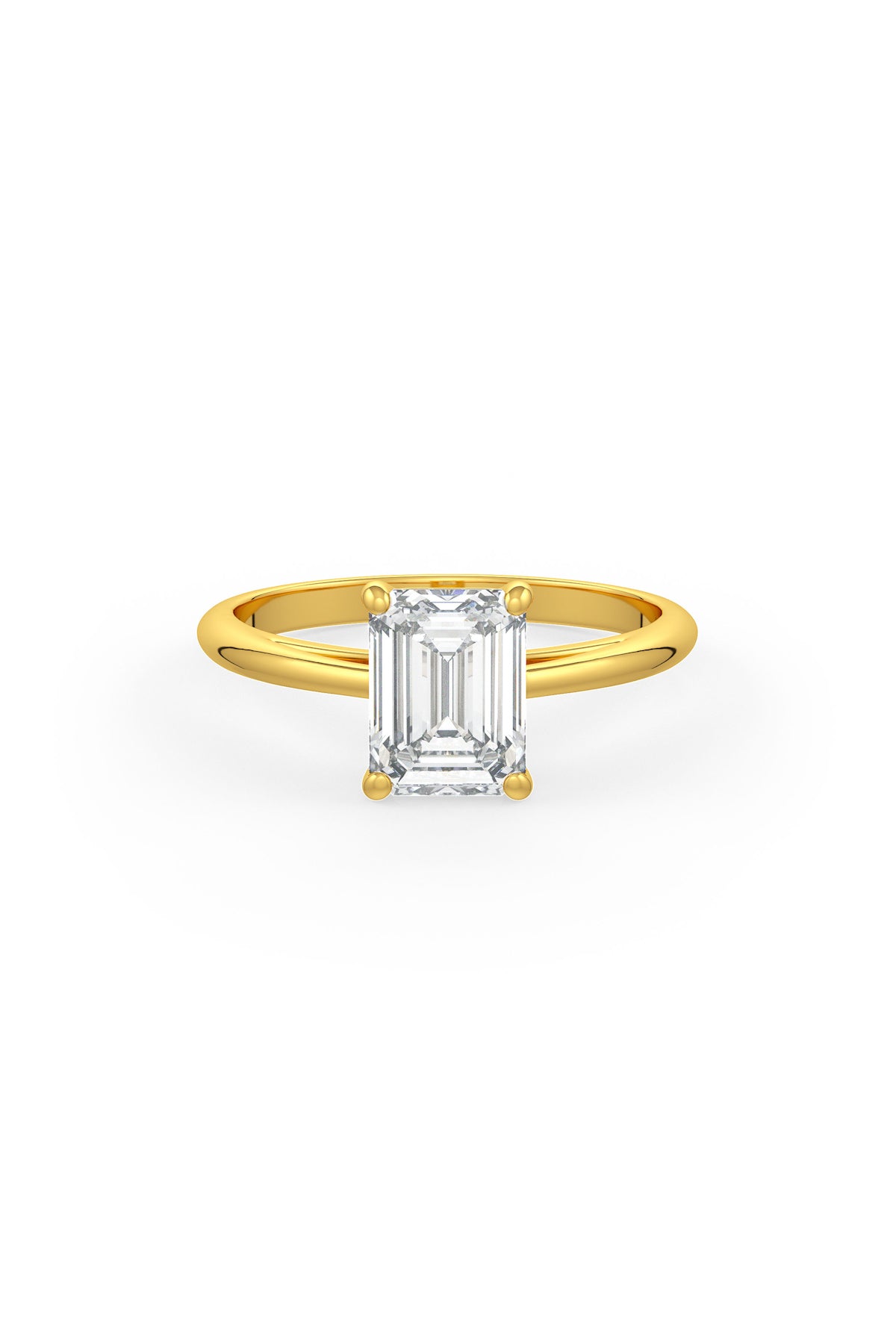 Emerald Cut 6x8mm Solitaire Engagement Ring