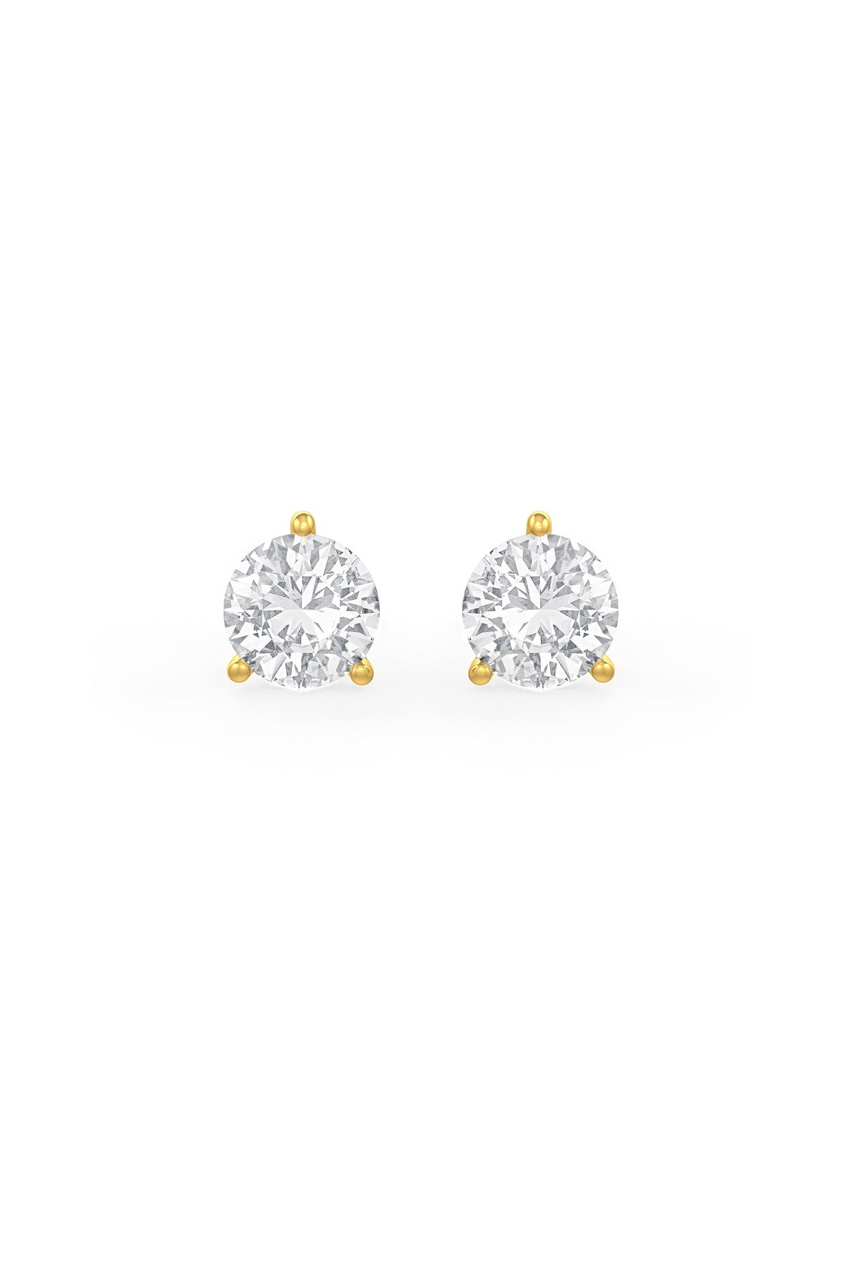 Brilliant Round Shaped 6mm Solitaire Stud Earrings