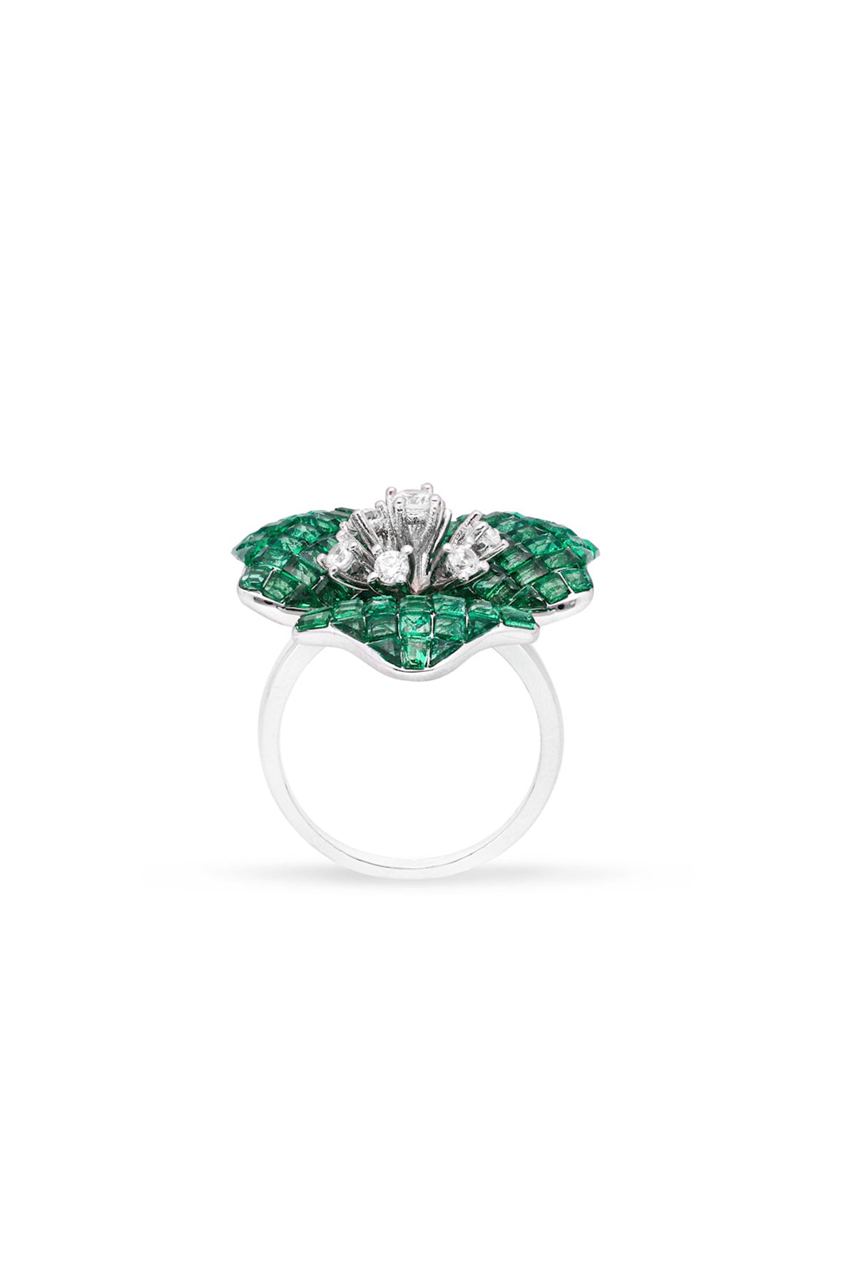 Ethereal Trillium Blossom Cocktail Ring