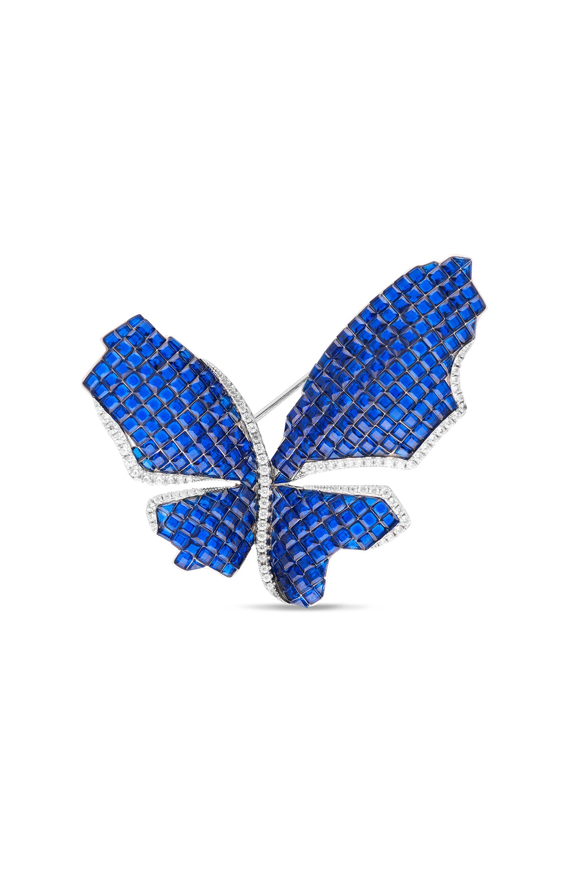 Mystical  Blue Sapphire Butterfly Statement Brooch