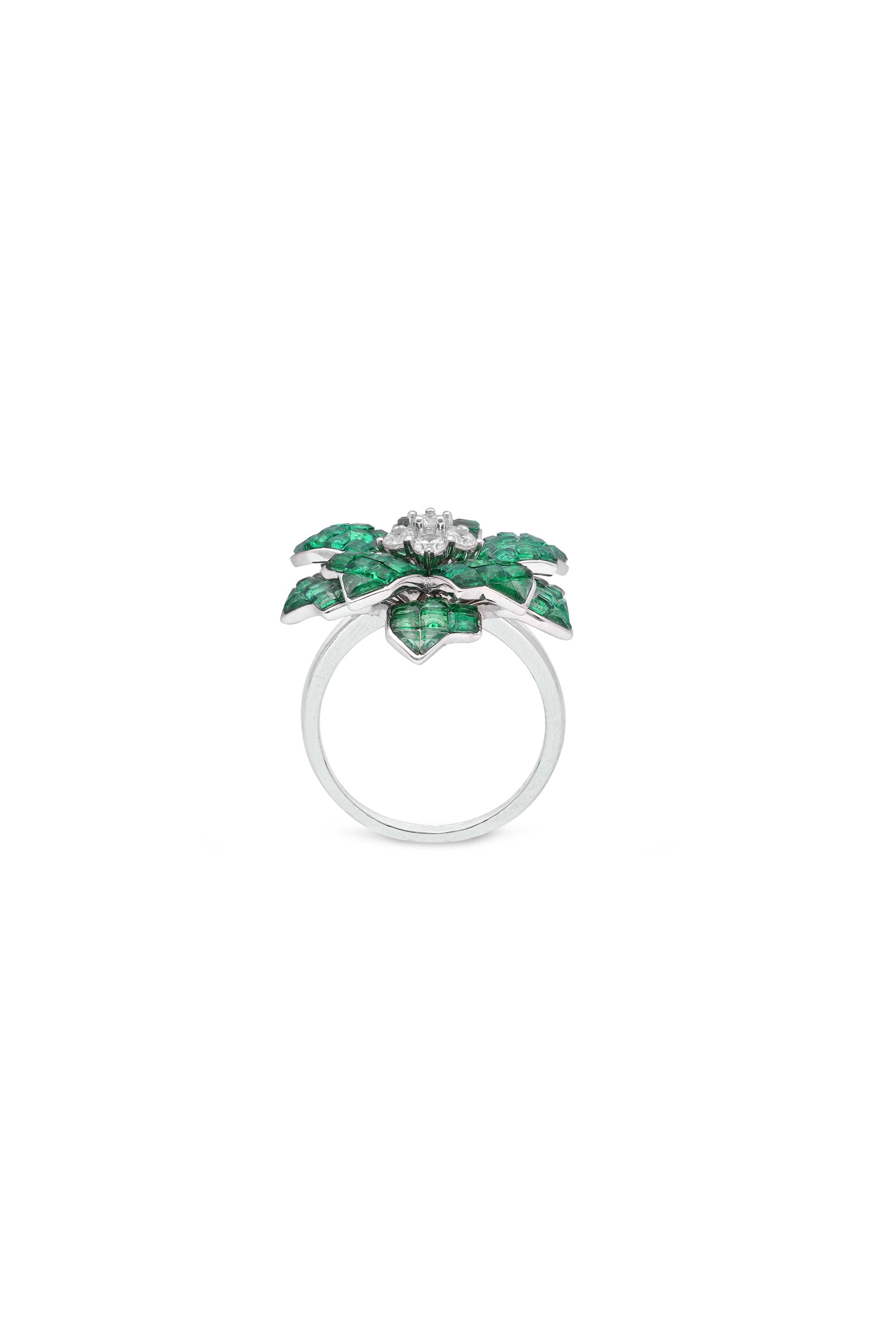 Starlit Blossom Cocktail Ring