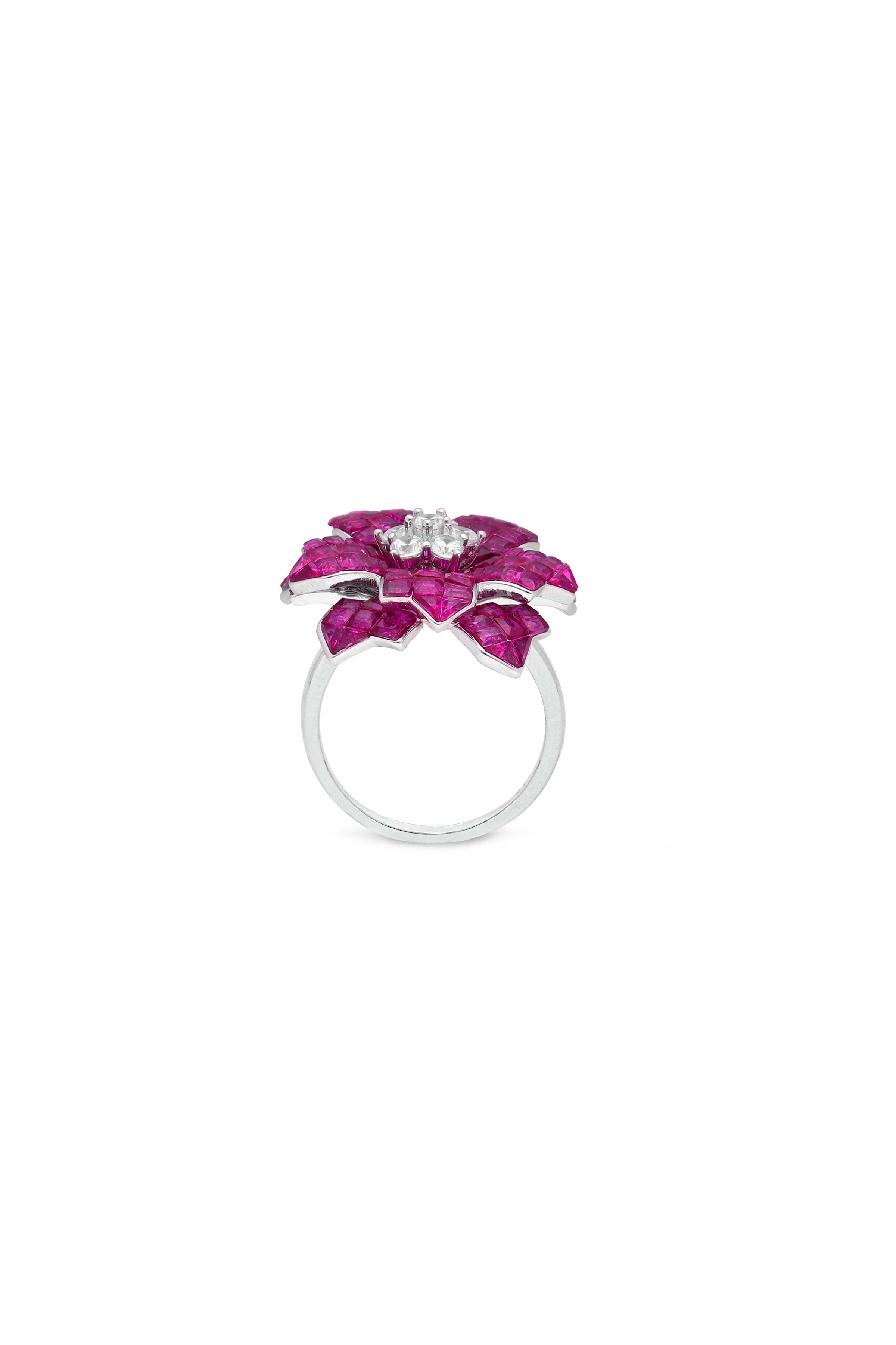 Starlit Blossom Cocktail Ring