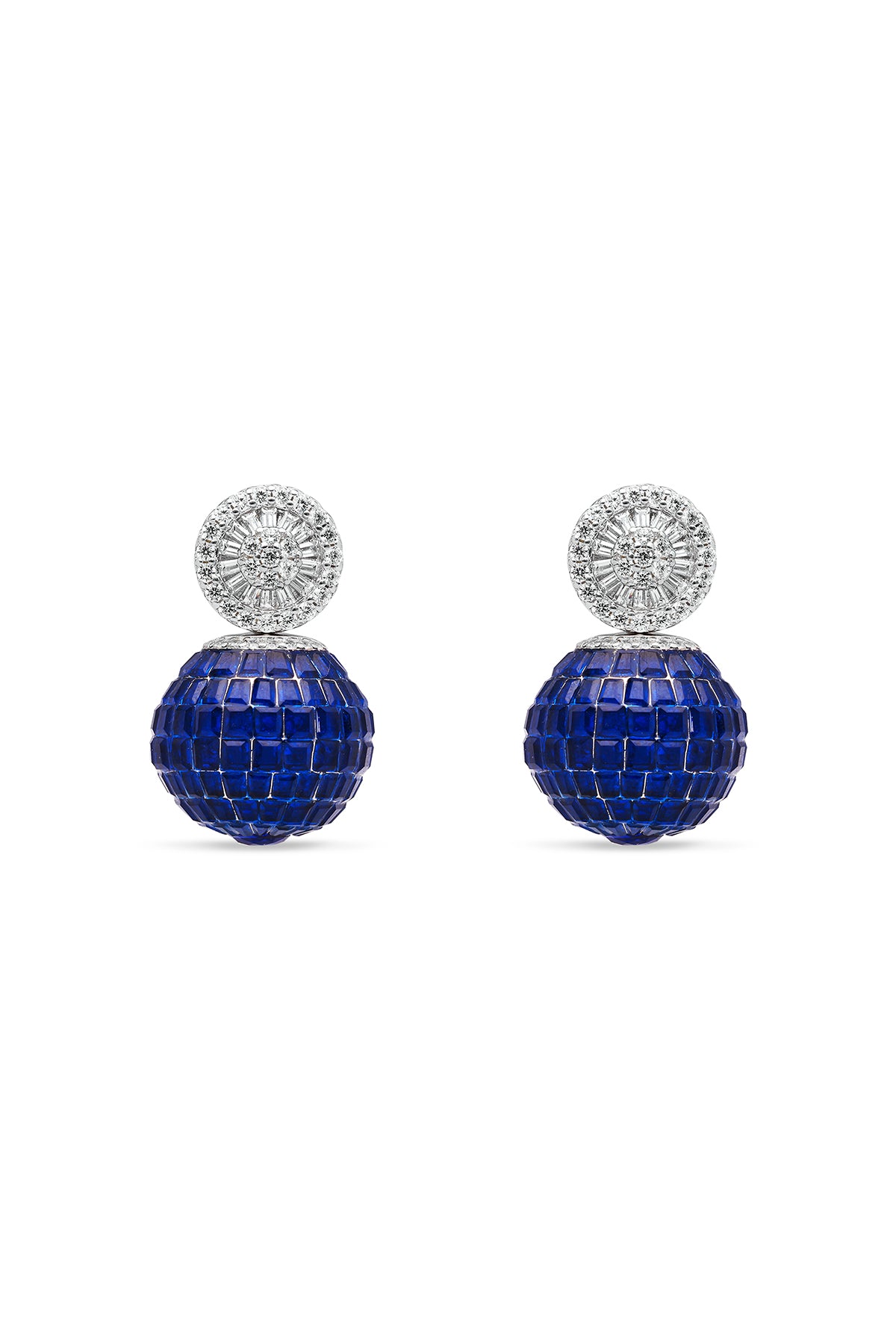 The Whimsy of the Bee Blue Sapphire Earrings