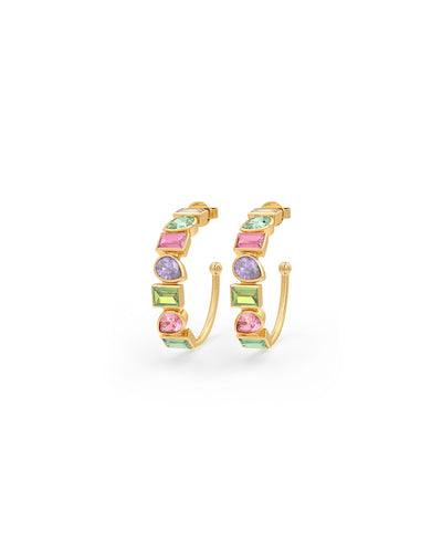 Serena Glow Half Hoop Earrings