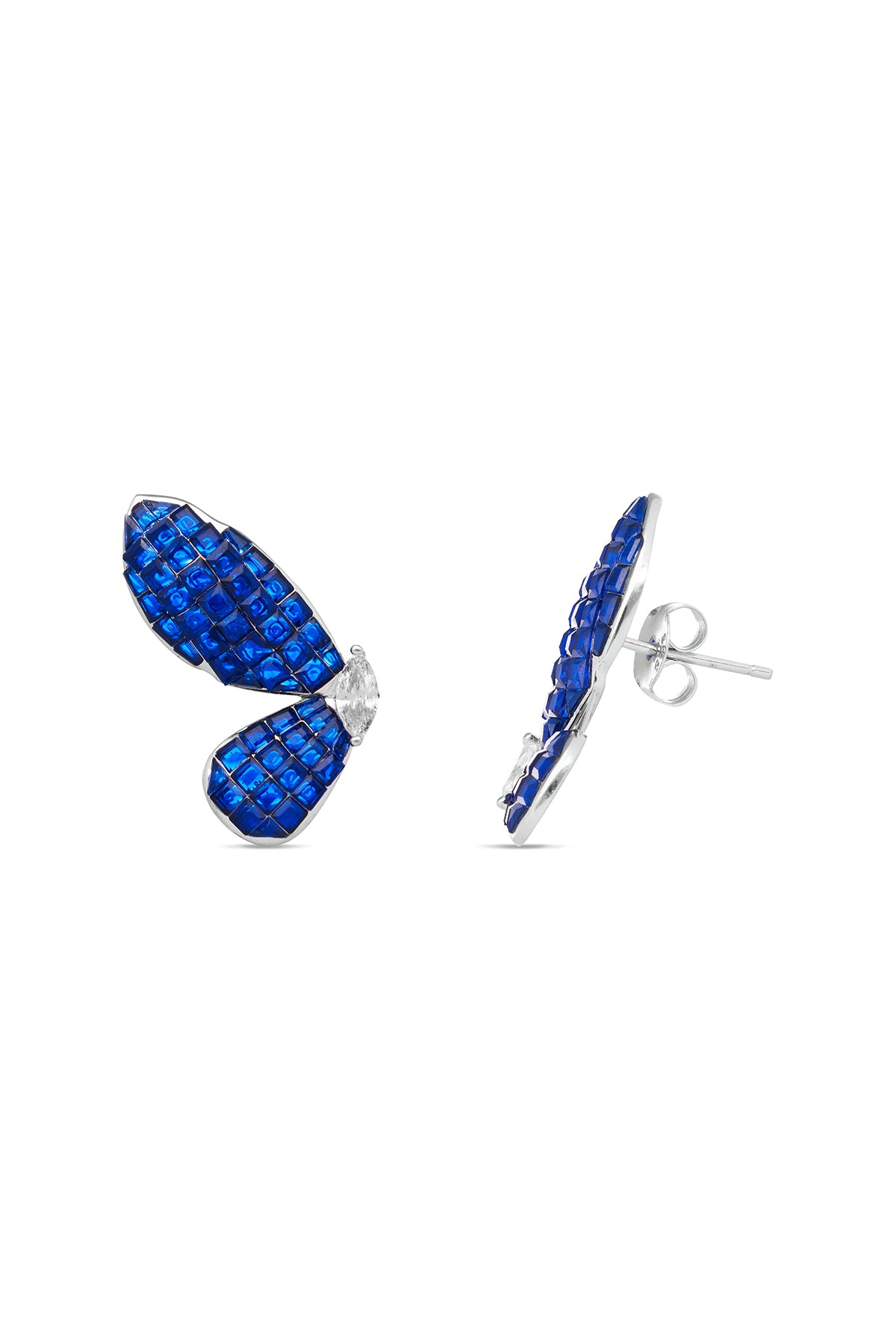 Butterfly Blue Sapphire Ballet Earrings