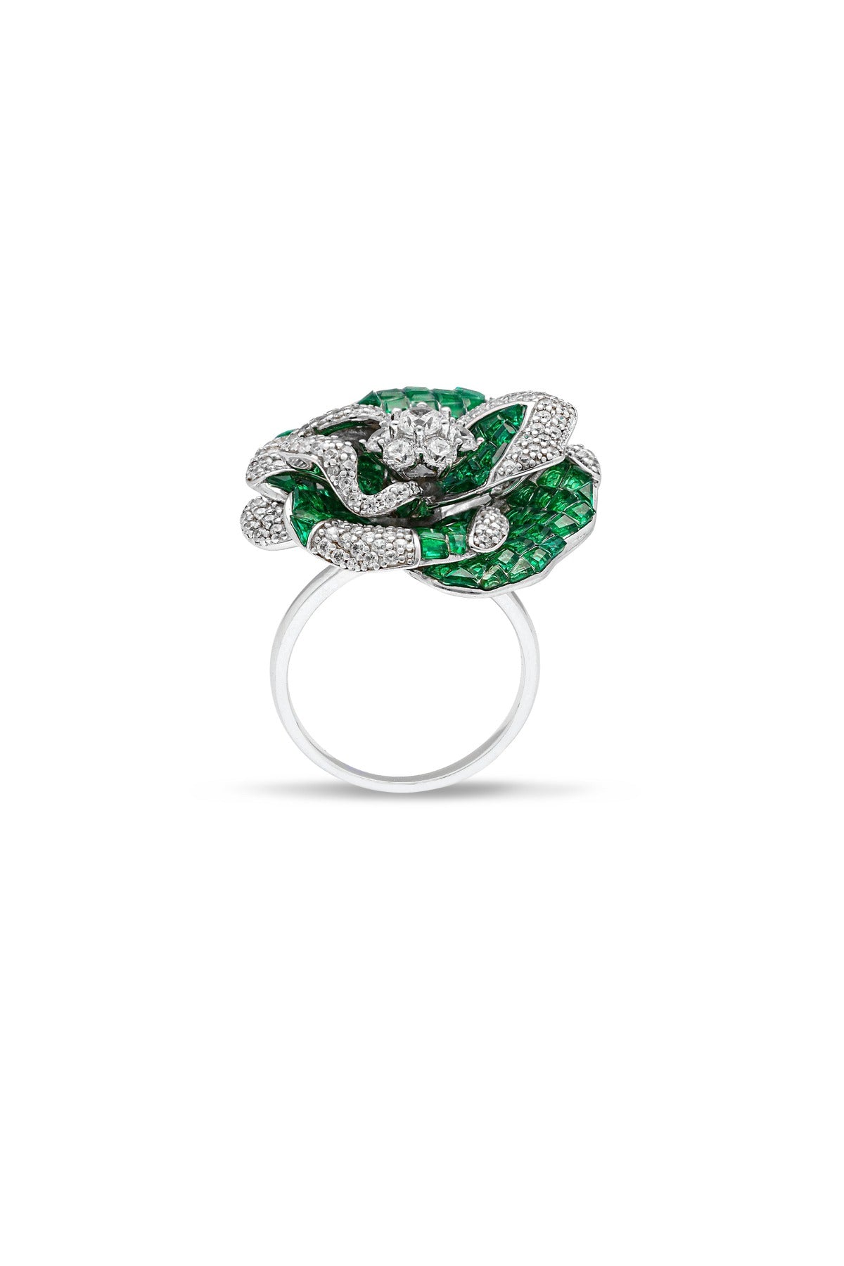 Wildflower Emerald Green Whispers Statement Ring