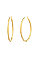 Oval Statement Hoop Earrings