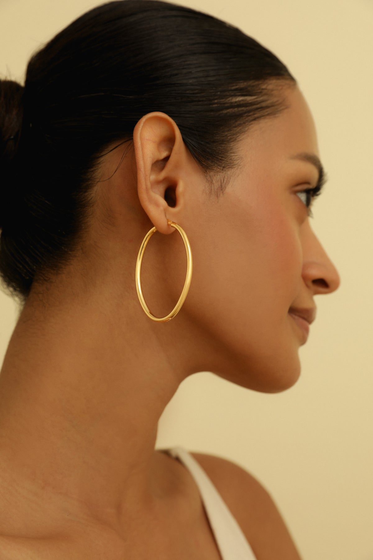 Oval Statement Hoop Earrings