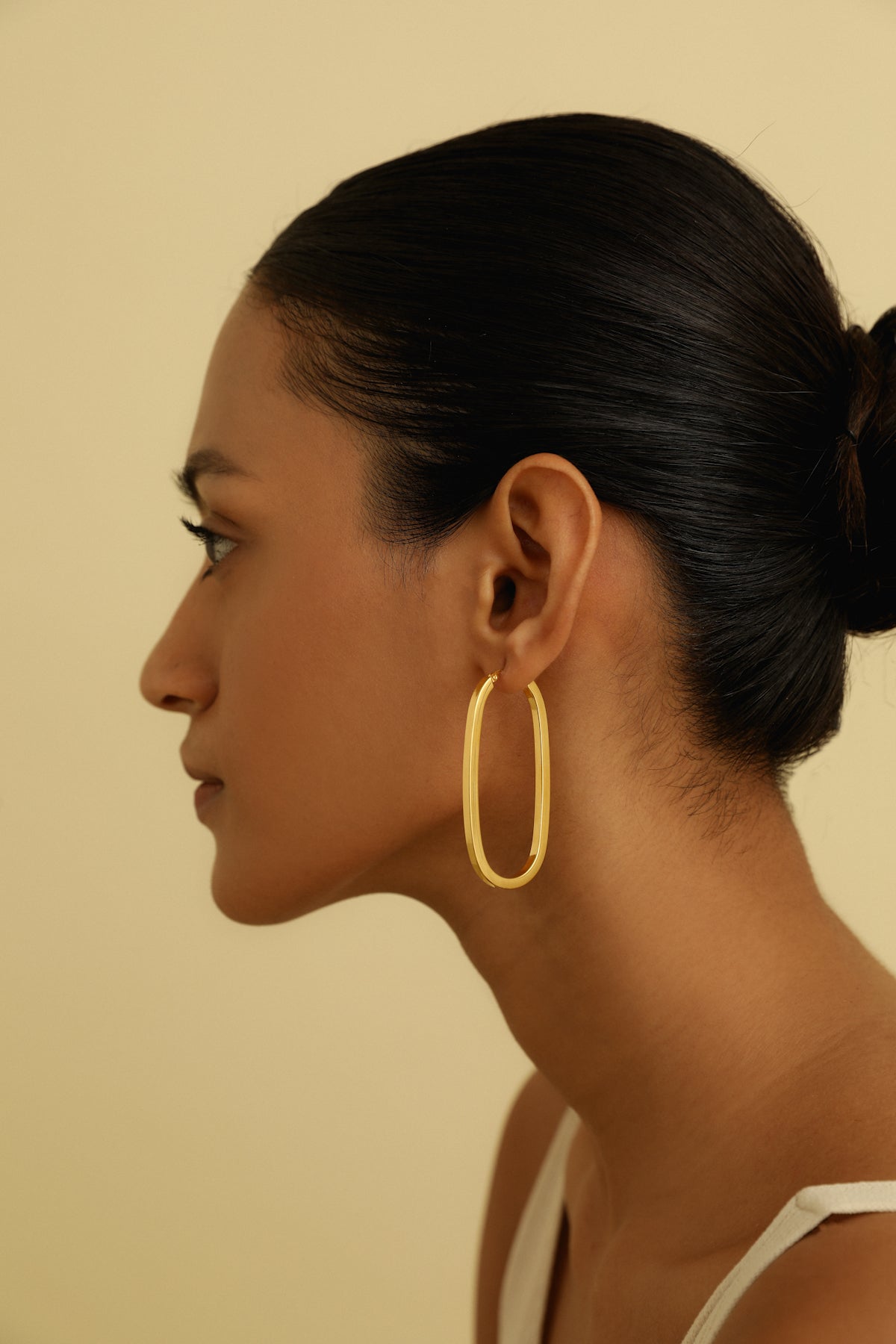 Geometric U Statement Hoop Earrings