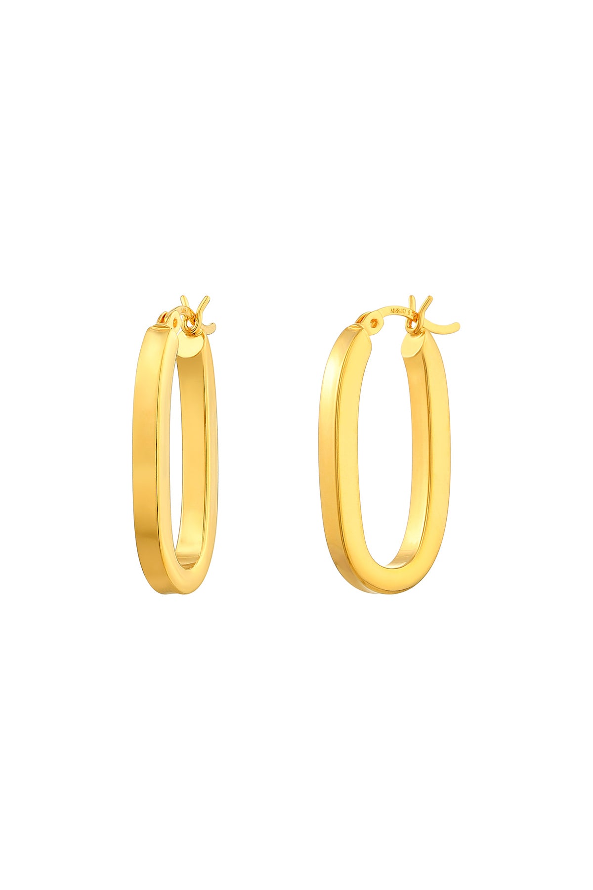 Geometric U Medium Hoop Earrings