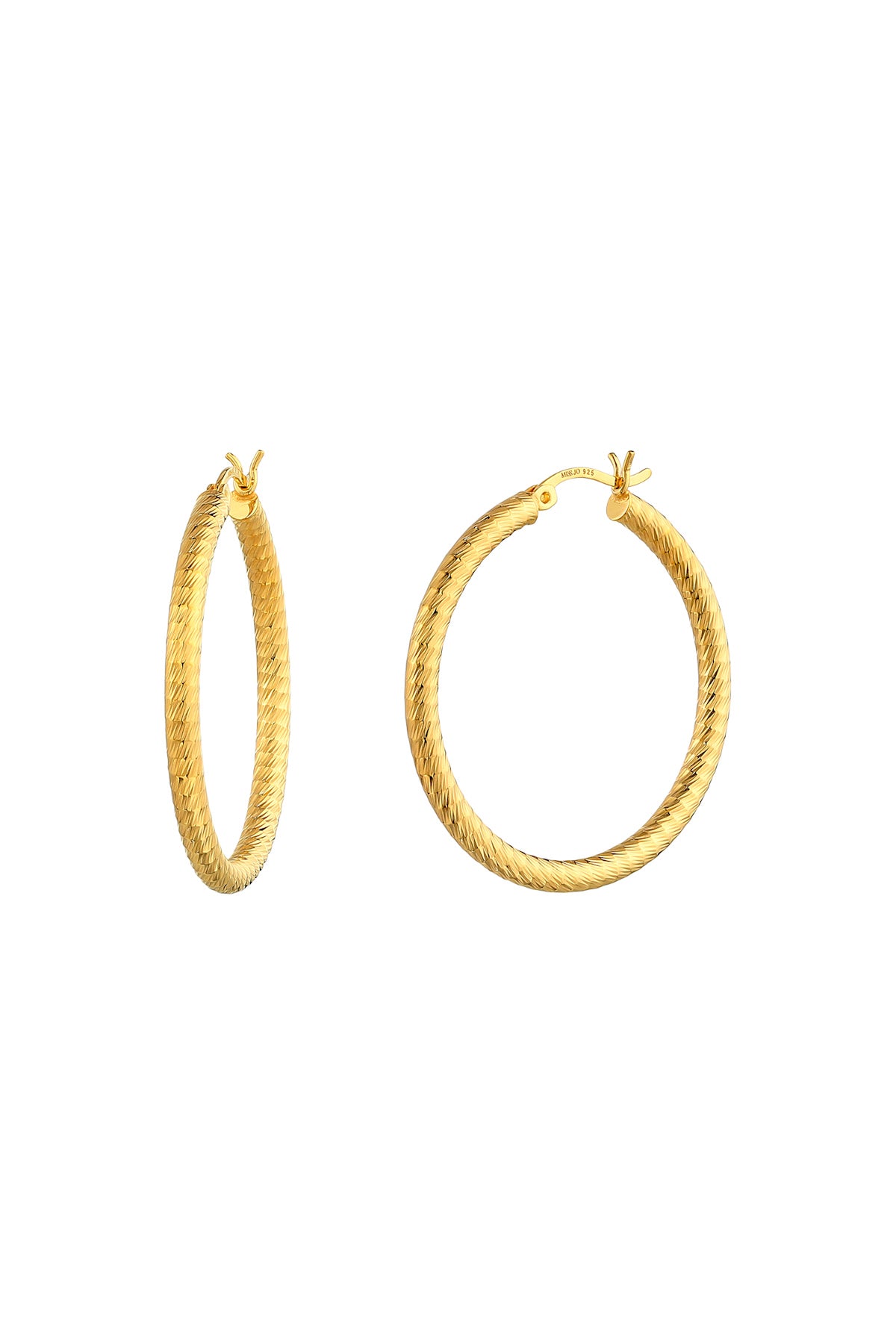 Bold Textured Large Hoop Earrings