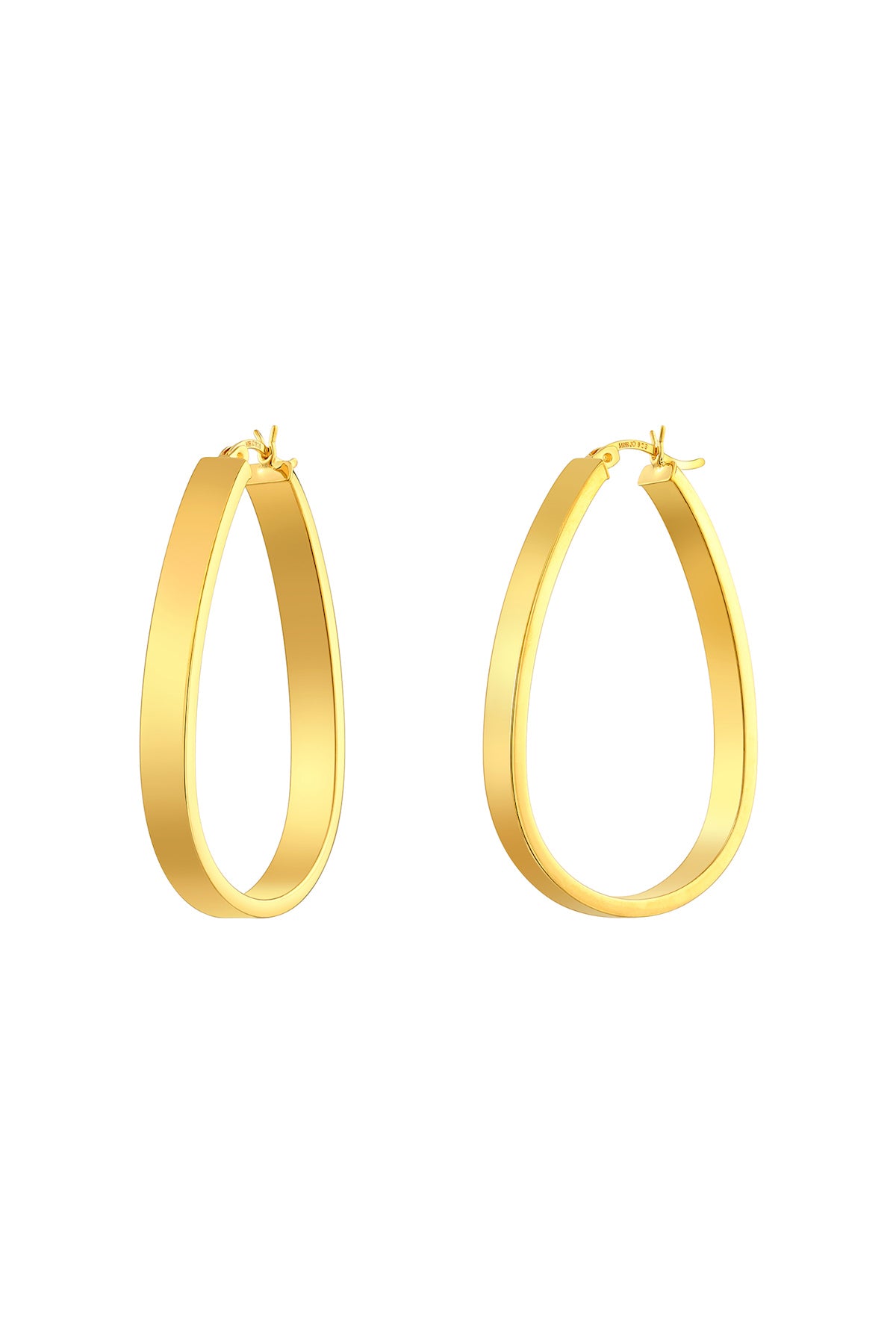 Elliptical Flare Statement Hoop Earrings