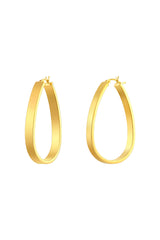 Elliptical Flare Statement Hoop Earrings