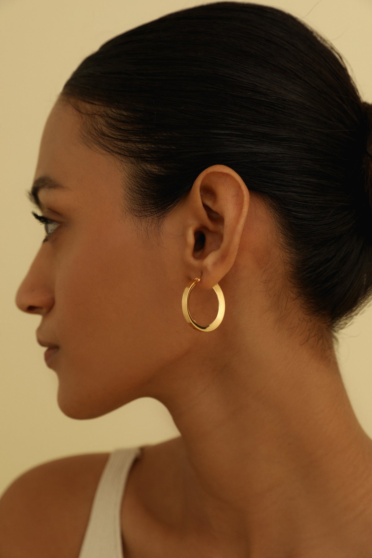 Serenity Tapered Medium Hoop Earrings