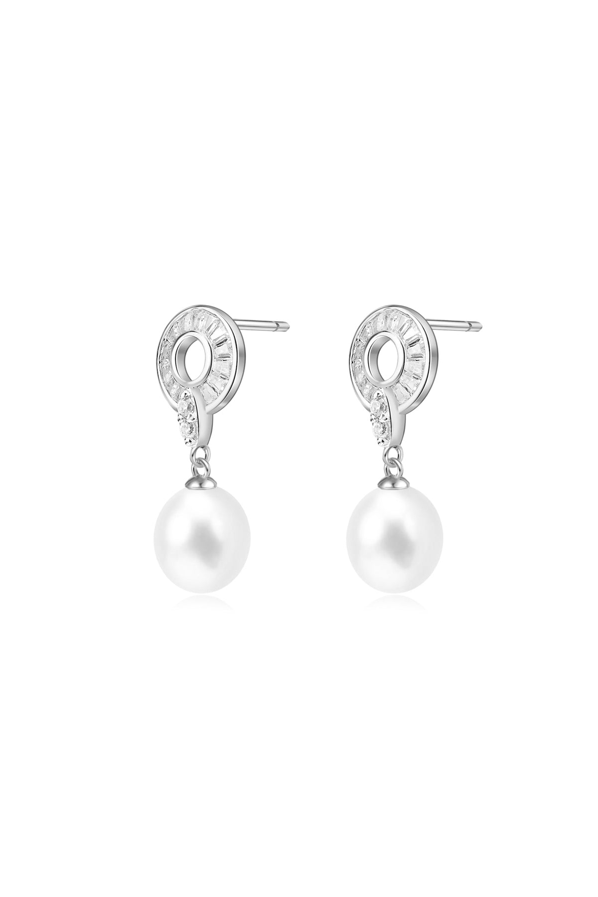 Dainty Pearl Drop Dangler Earrings