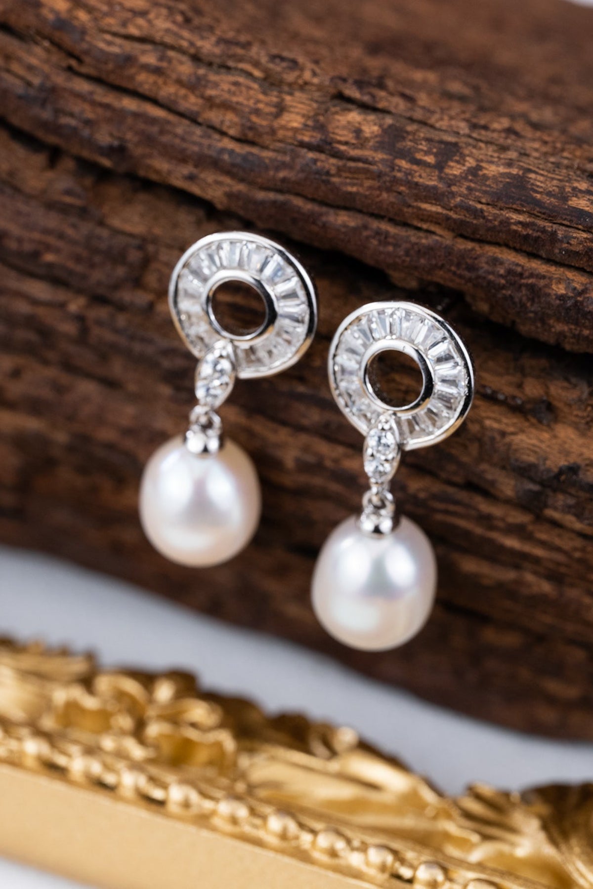 Dainty Pearl Drop Dangler Earrings