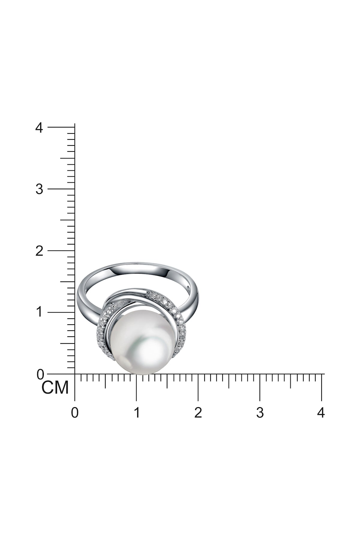Elegant Crossover Halo Pearl Ring