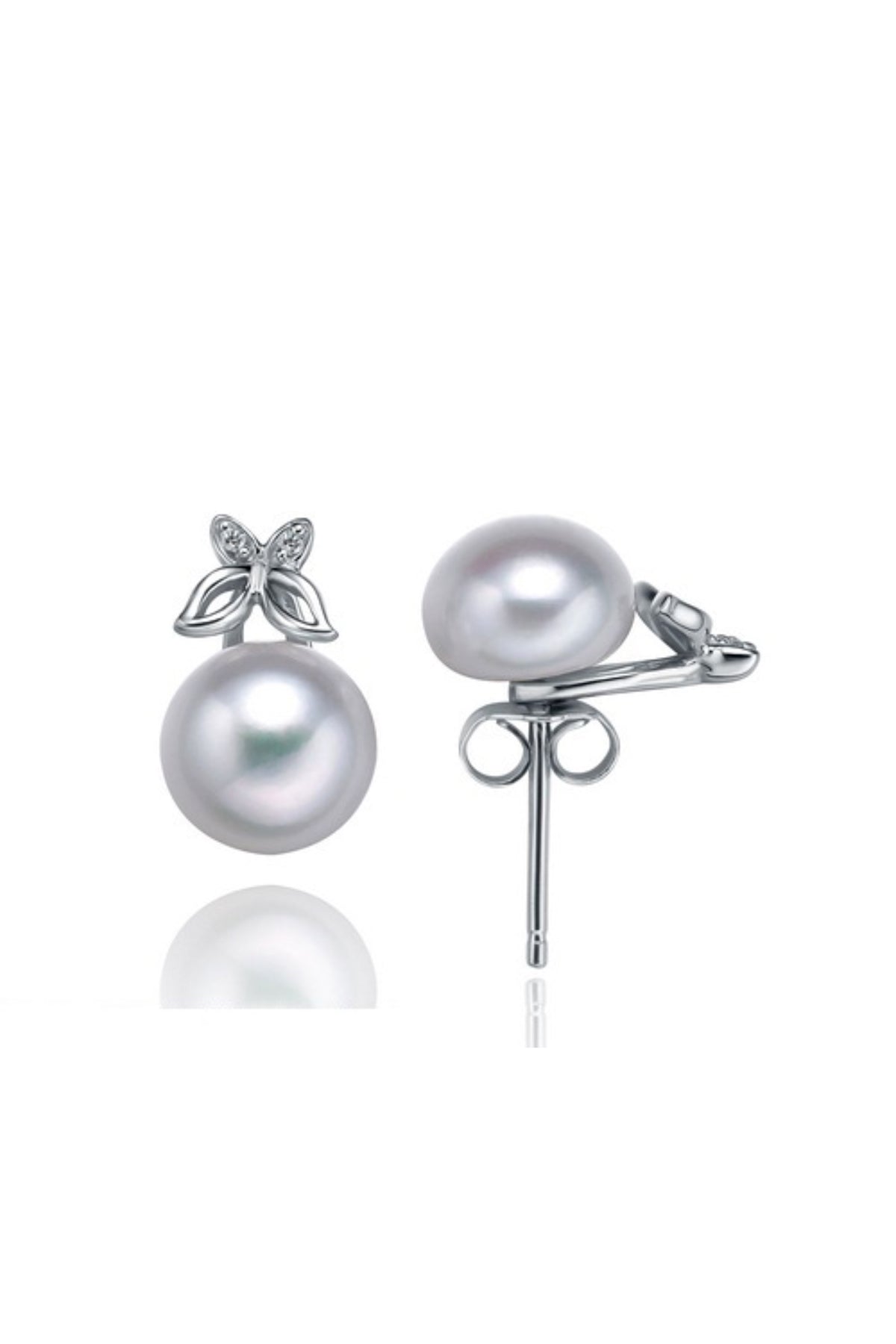 Brilliant Butterfly Pearl Earrings