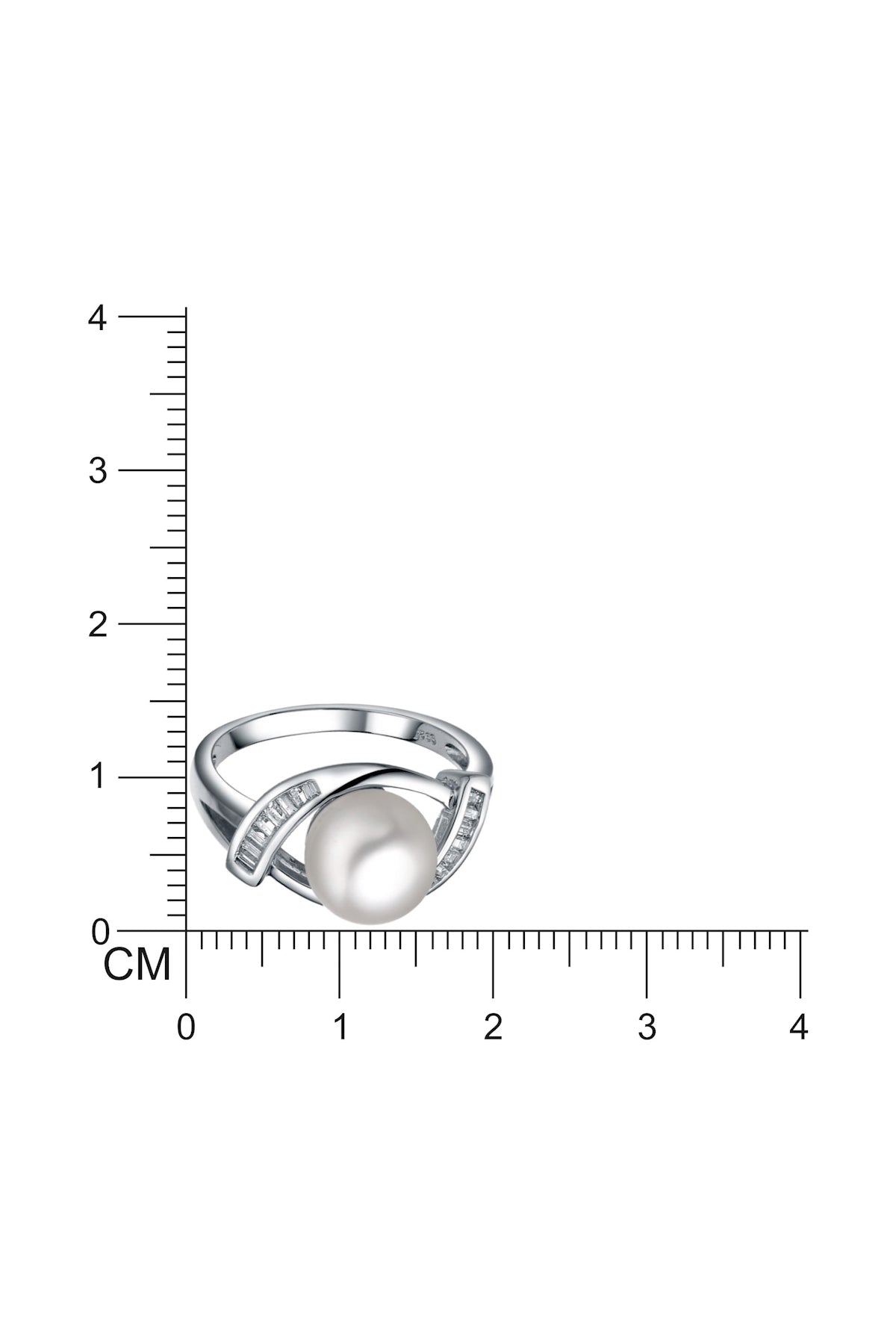Elegant Dreams Pearl & Baguette Ring
