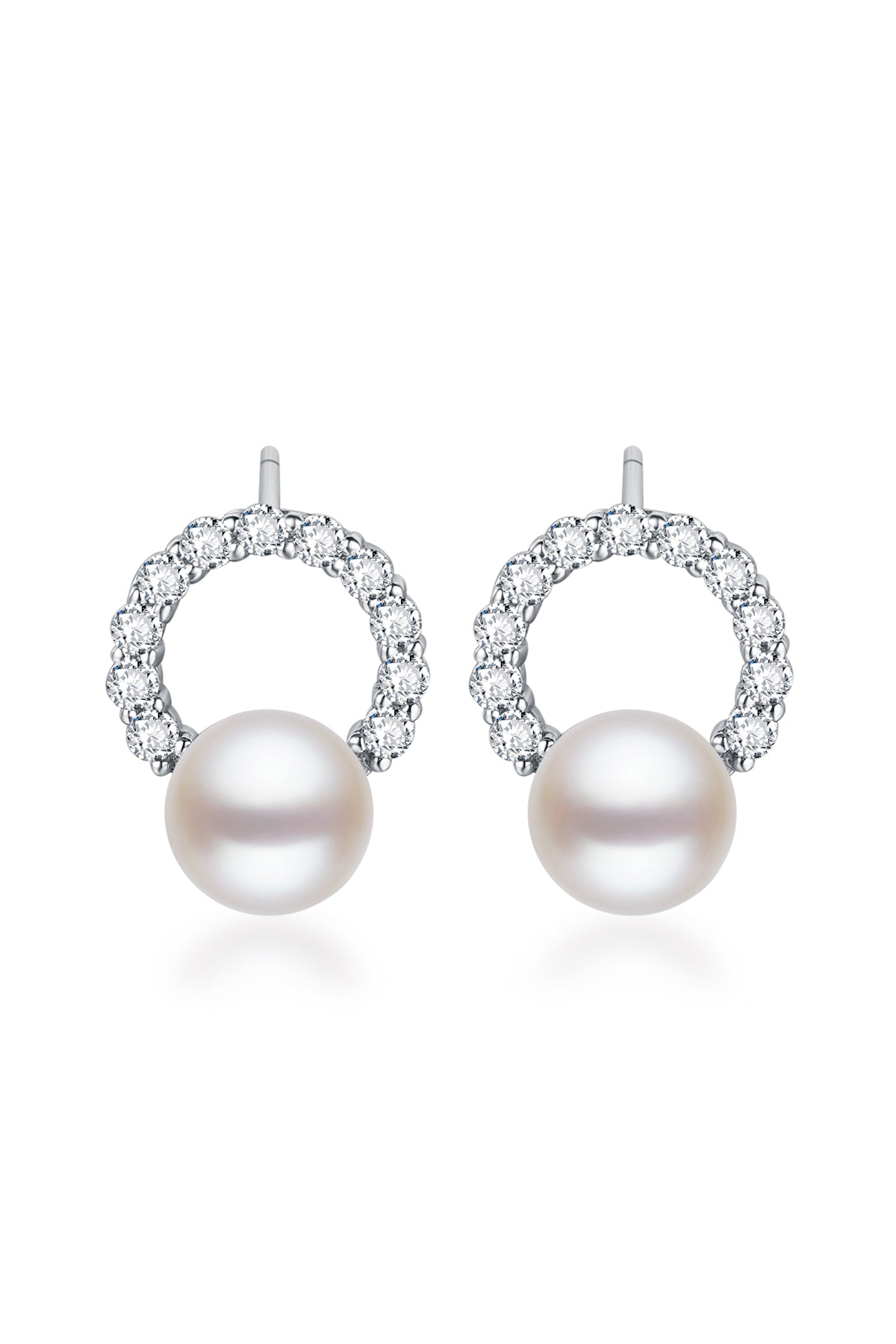 Circle of Life Pearl Hoop Earrings