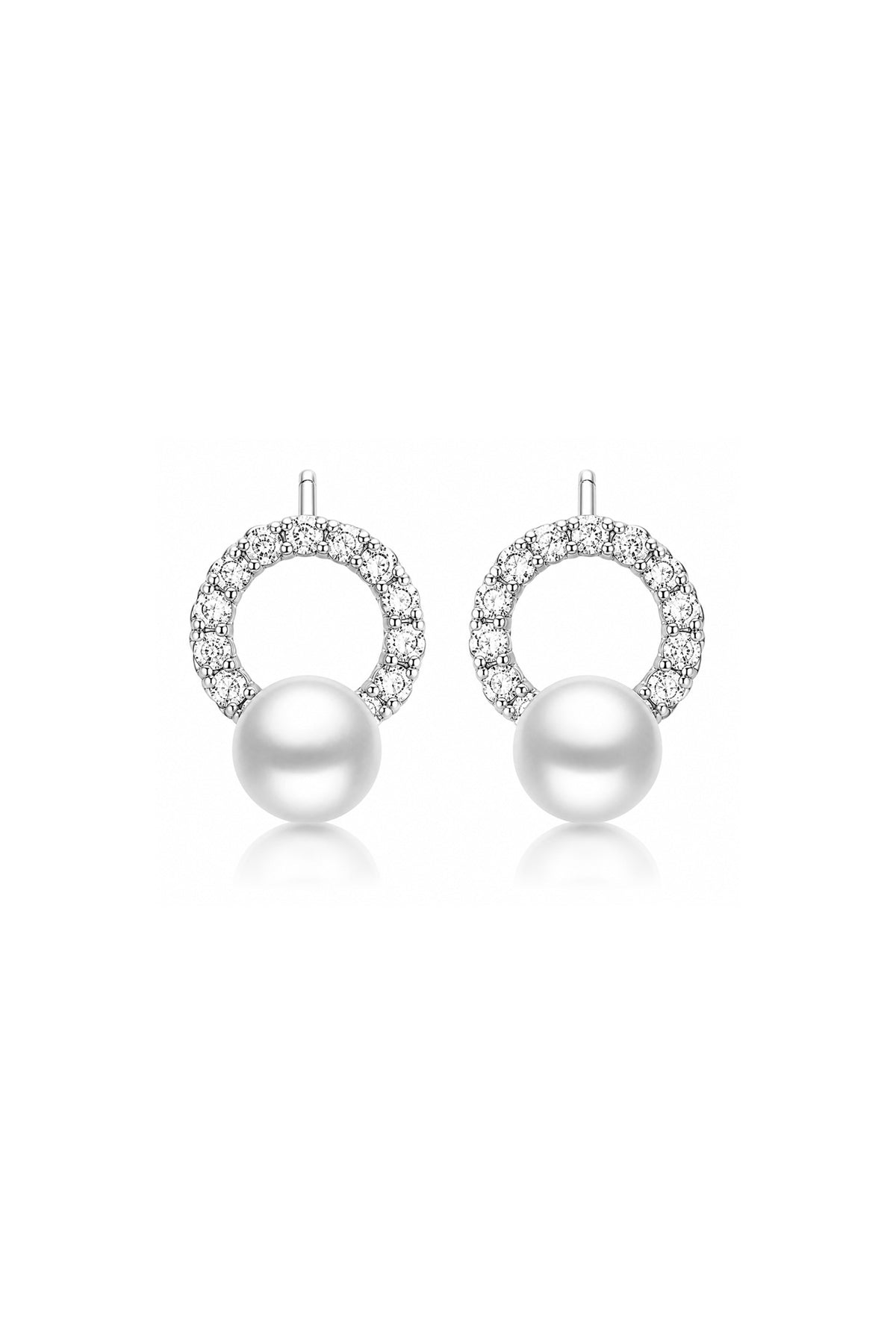 Circle of Life Pearl Hoop Earrings