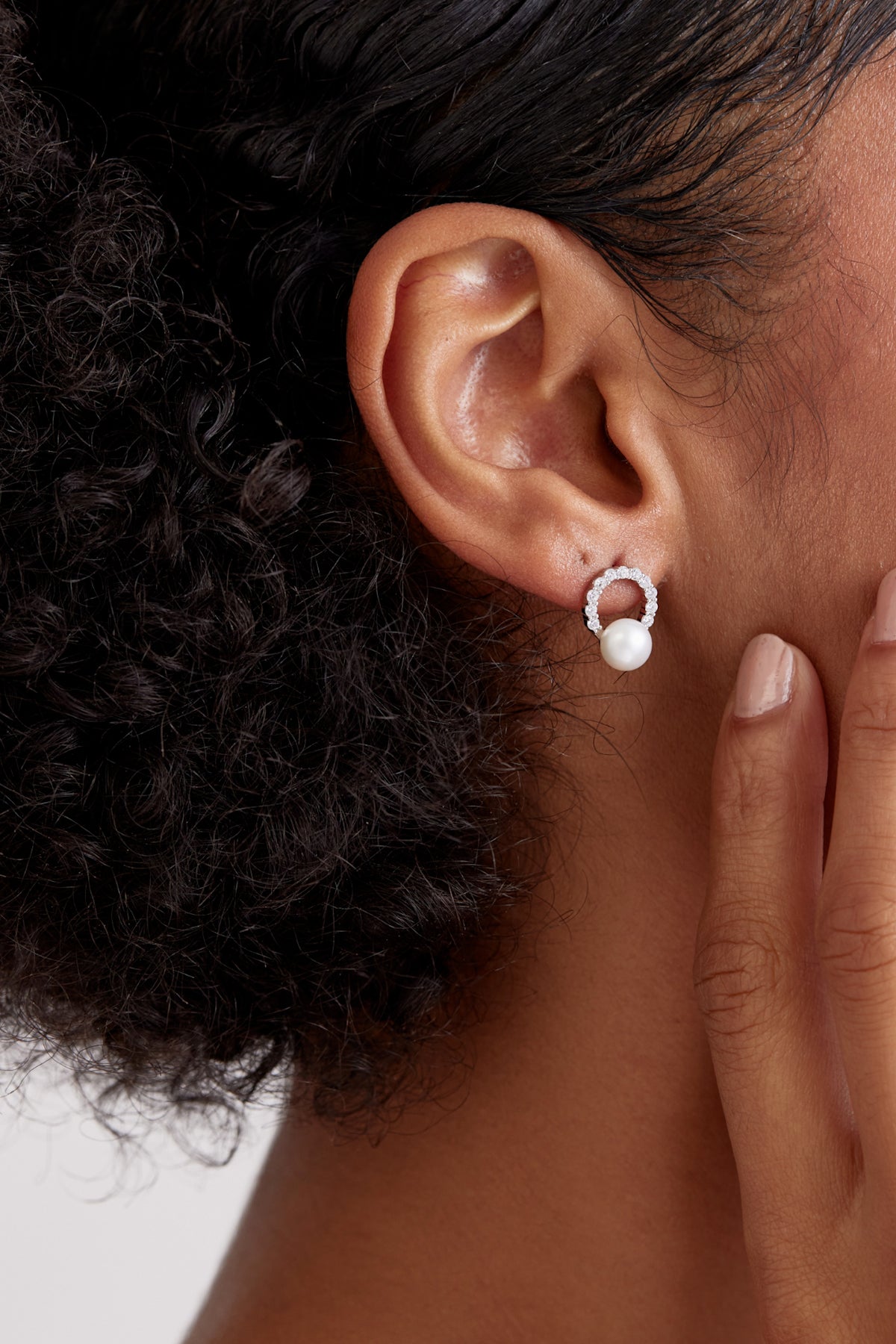 Circle of Life Pearl Hoop Earrings