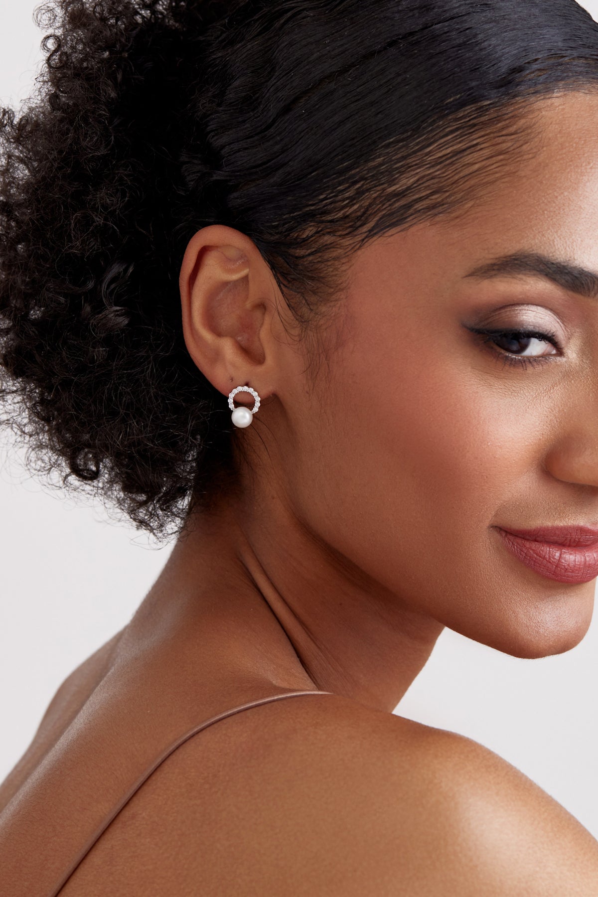 Circle of Life Pearl Hoop Earrings