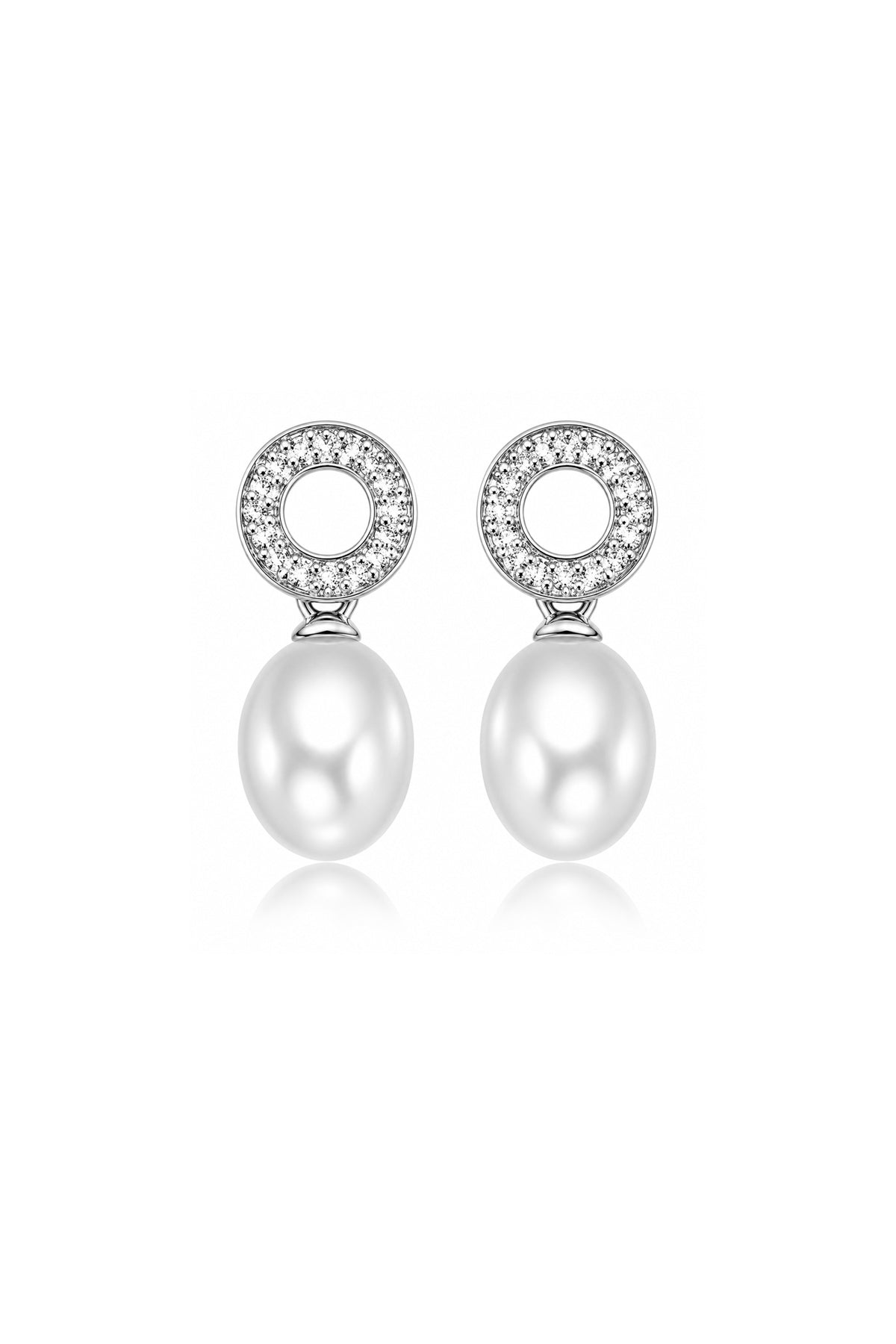 Precious Pave Pearl Drop Earrings