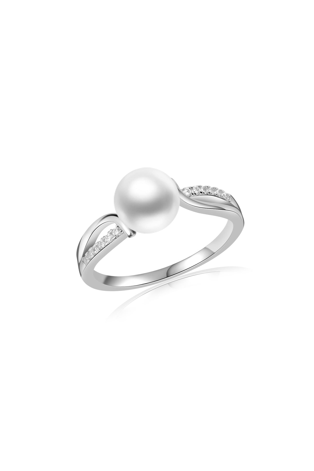 Pure Pearl Pave Band Ring