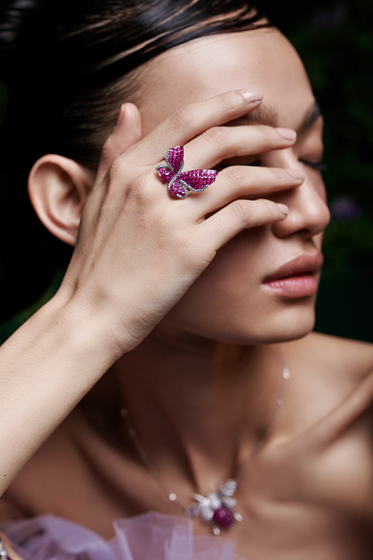 Morpho Butterfly Cocktail Ring