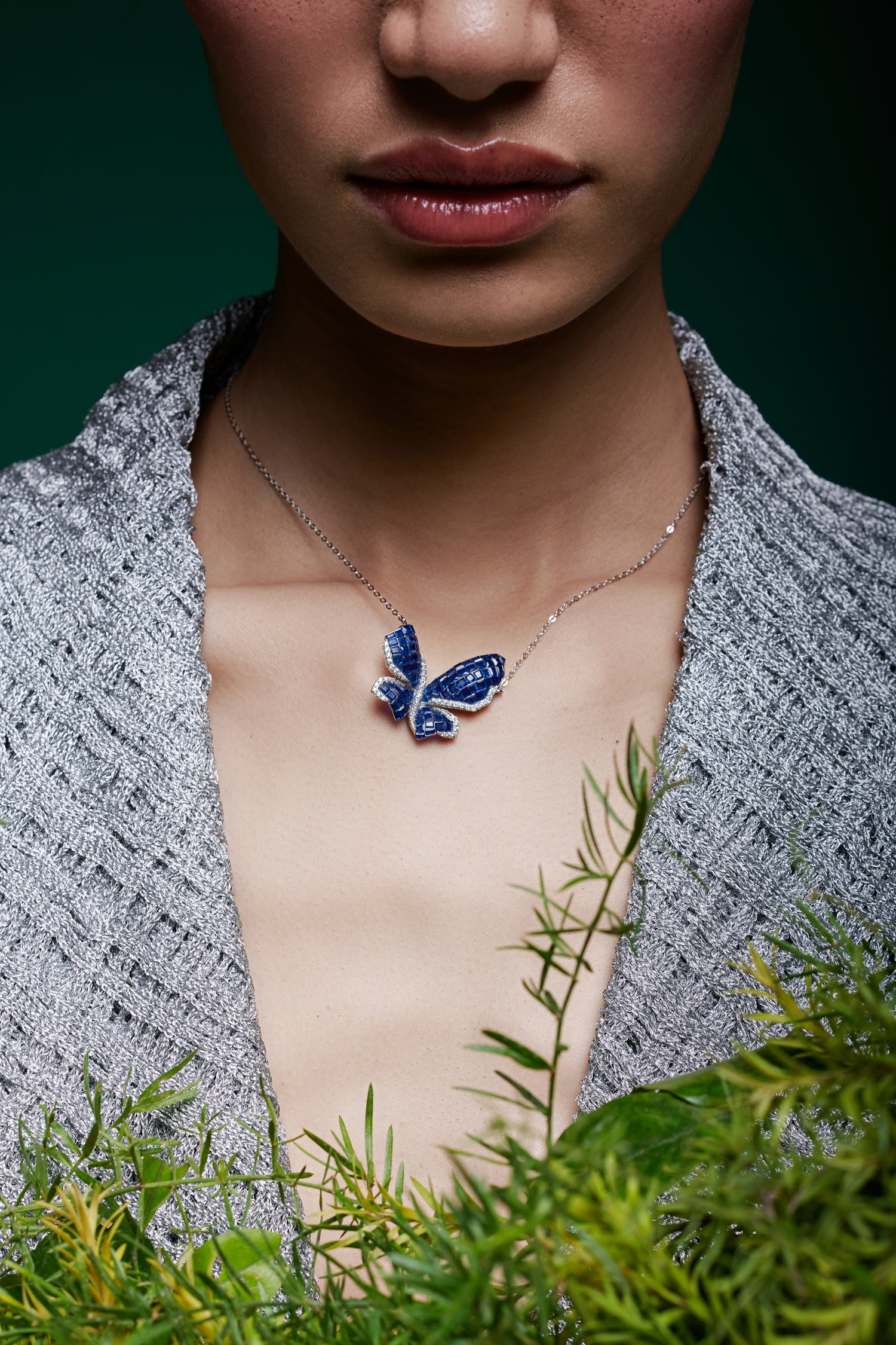 Mystical Butterfly Pendant With Silver Chain