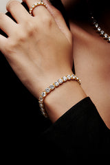 Brilliant Round Shaped 6mm Solitaire Tennis Bracelet