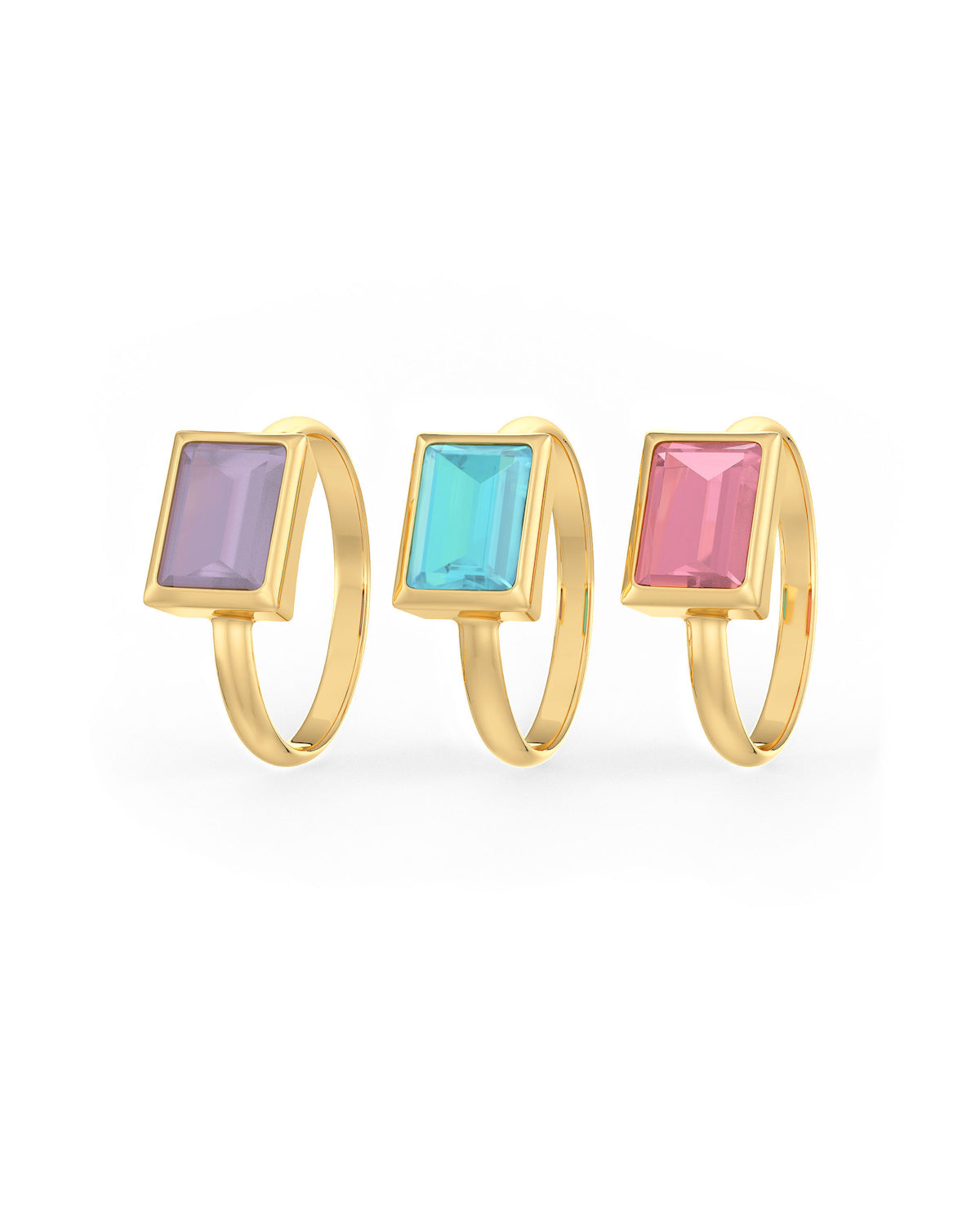 Santorini Sol Stack Rings