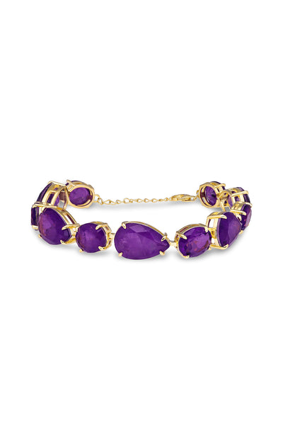 Dark Purple Opulent Oasis Charm Tennis Bracelet