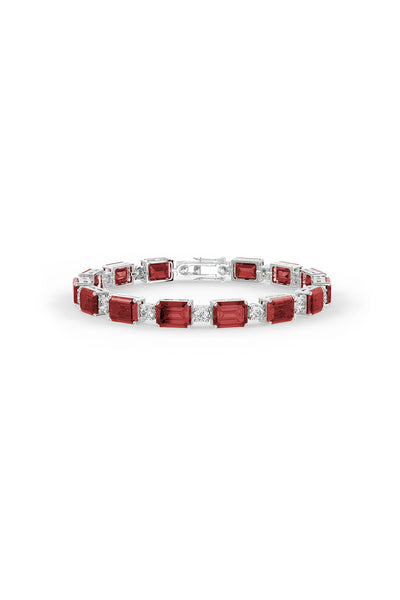 Red Elegance Tennis Bracelet