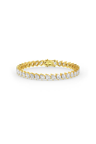 Pear Shaped Solitaire Tennis Bracelet