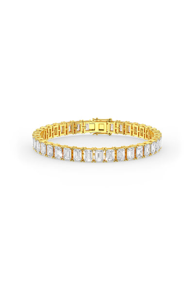 Emerald Cut Solitaire Tennis Bracelet
