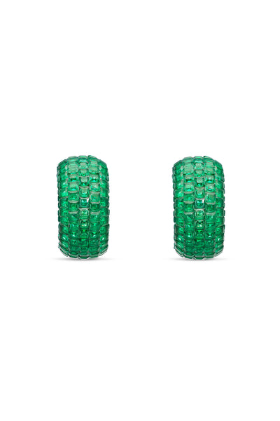 Emerald Green Forest Fern Studs Earrings
