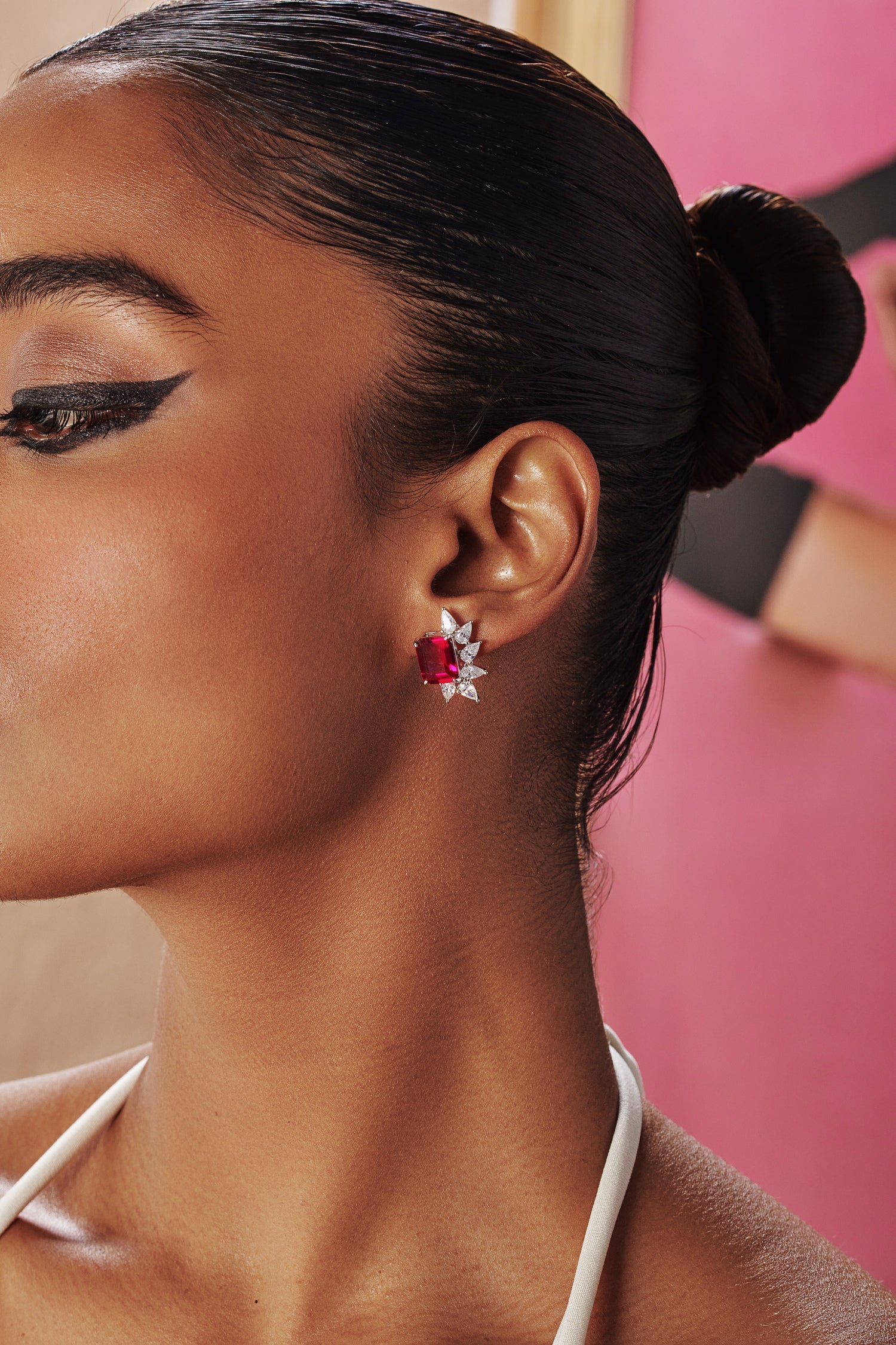 Ruby Bloom Statement Earrings