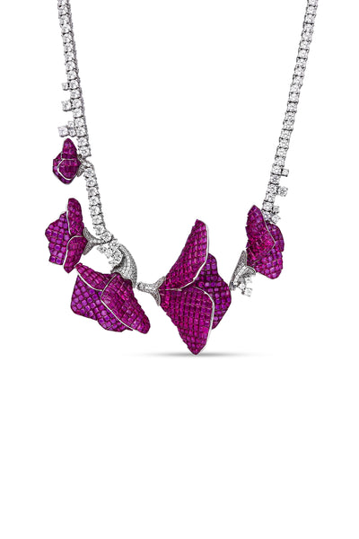 Ruby Moonlit Willow Necklace
