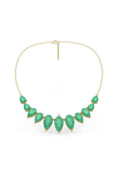 Emerald Green Calista Cascade Necklace