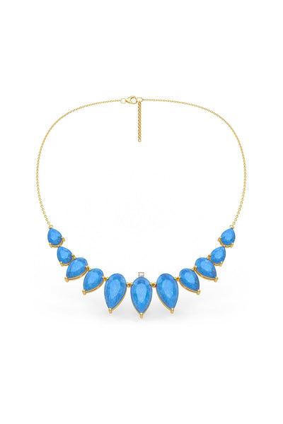 Light Blue Calista Cascade Necklace