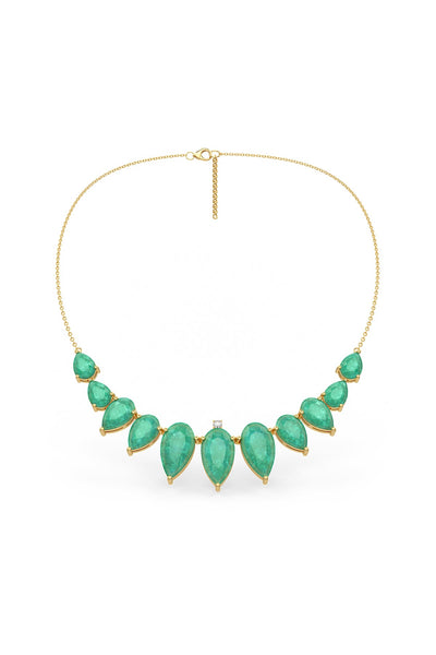 Light Green Calista Cascade Necklace