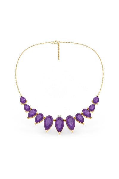 Purple Calista Cascade Necklace